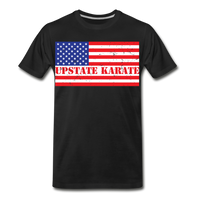 Upstate Karate Flag Red, White, & Blue T - Pitch Black Fight Shop