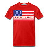Upstate Karate Flag Red, White, & Blue T - Pitch Black Fight Shop