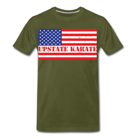 Upstate Karate Flag Red, White, & Blue T - Pitch Black Fight Shop