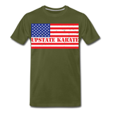Upstate Karate Flag Red, White, & Blue T - Pitch Black Fight Shop