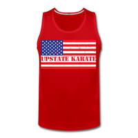 Upstate Karate USA Flag Premium Tank - Pitch Black Fight Shop