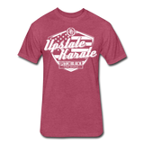UK Stars & Stripes Shield T-Shirt by Next Level - heather burgundy