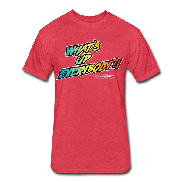 Wonderboy What’s Up Everybody?! Text Only T-Shirt by Next Level - heather red