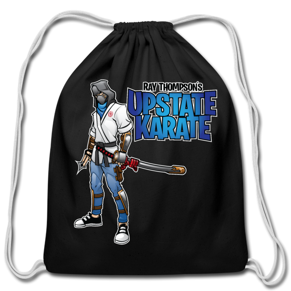 Video Game Ninja Drawstring Bag - black