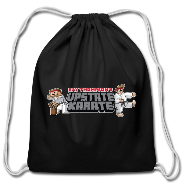 Cartoon Blox Upstate Karate Drawstring Bag - black