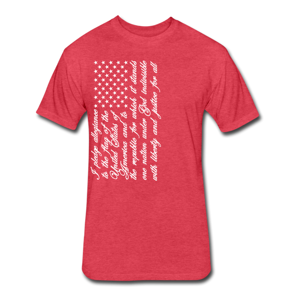 Pledge T-Shirt in White - heather red