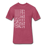 Pledge T-Shirt in White - heather burgundy