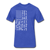 Pledge T-Shirt in White - heather royal