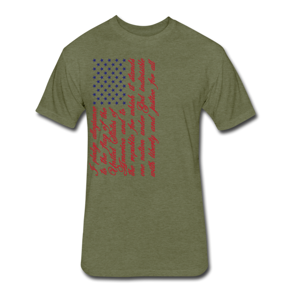 R,W, & B Pledge T - heather military green