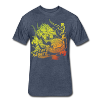 UK Colorful Dragon T-Shirt by Next Level - heather navy