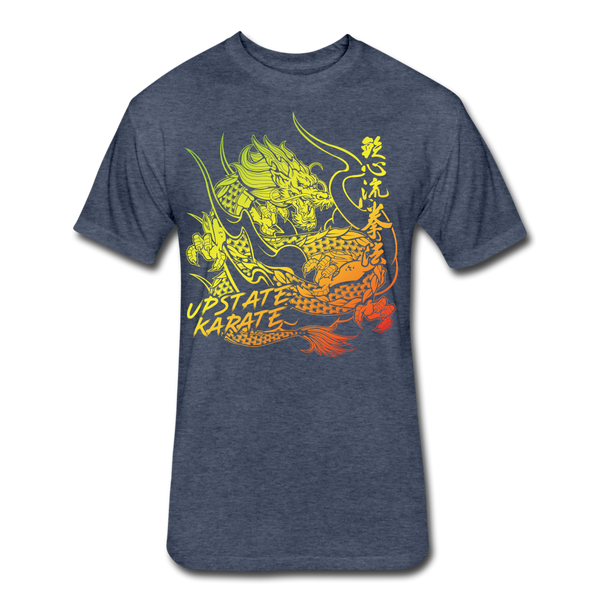 UK Colorful Dragon T-Shirt by Next Level - heather navy