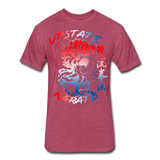 UK R/W/B Tiger T-Shirt by Next Level - heather burgundy