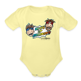 WUE?! Organic Short Sleeve Baby Onesie - washed yellow