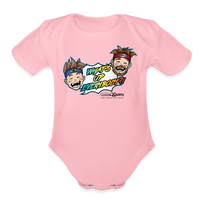 WUE?! Organic Short Sleeve Baby Onesie - light pink