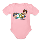 WUE?! Organic Short Sleeve Baby Onesie - light pink