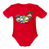 WUE?! Organic Short Sleeve Baby Onesie - red