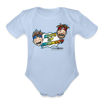 WUE?! Organic Short Sleeve Baby Onesie - sky