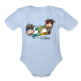 WUE?! Organic Short Sleeve Baby Onesie - sky
