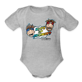 WUE?! Organic Short Sleeve Baby Onesie - heather grey