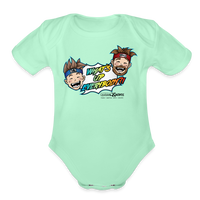 WUE?! Organic Short Sleeve Baby Onesie - light mint