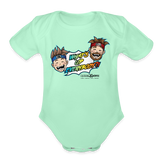 WUE?! Organic Short Sleeve Baby Onesie - light mint