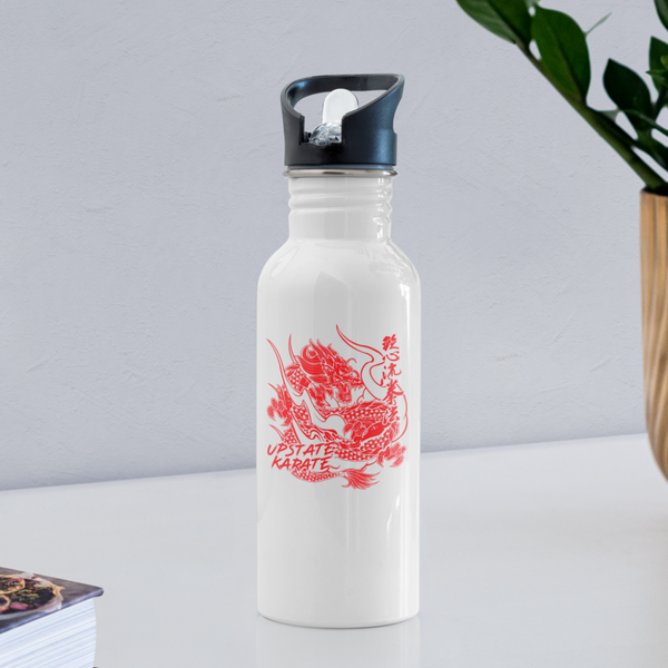 Red Dragon Water Bottle - white