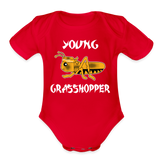 Organic Short Sleeve Baby Onesie - red