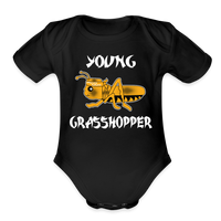 Organic Short Sleeve Baby Onesie - black