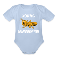 Organic Short Sleeve Baby Onesie - sky