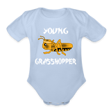 Organic Short Sleeve Baby Onesie - sky