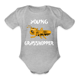 Organic Short Sleeve Baby Onesie - heather grey