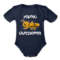 Organic Short Sleeve Baby Onesie - dark navy