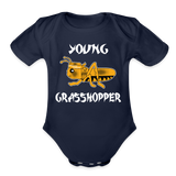 Organic Short Sleeve Baby Onesie - dark navy