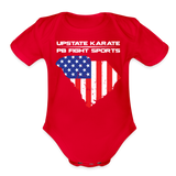 Flag SC Organic Short Sleeve Baby Onesie - red