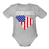 Flag SC Organic Short Sleeve Baby Onesie - heather grey