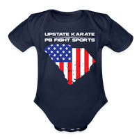Flag SC Organic Short Sleeve Baby Onesie - dark navy